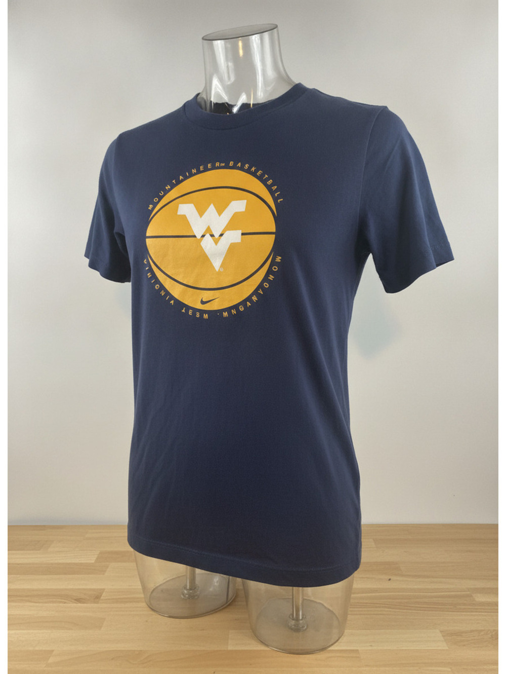 Nike West Virginia Mountaineers Navy Blue Basketball T-Shirt Medium